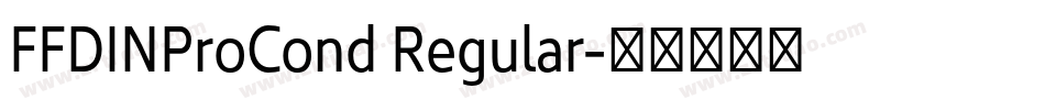 FFDINProCond Regular字体转换